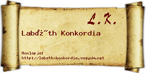 Labáth Konkordia névjegykártya